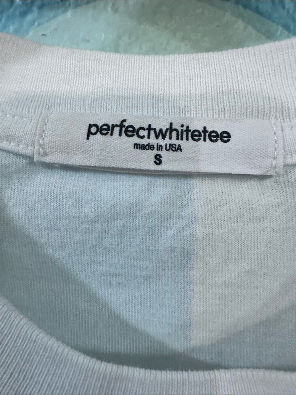 Perfectwhitetee White Supima Cotton Crop Tee Size Small - Picture 6 of 6